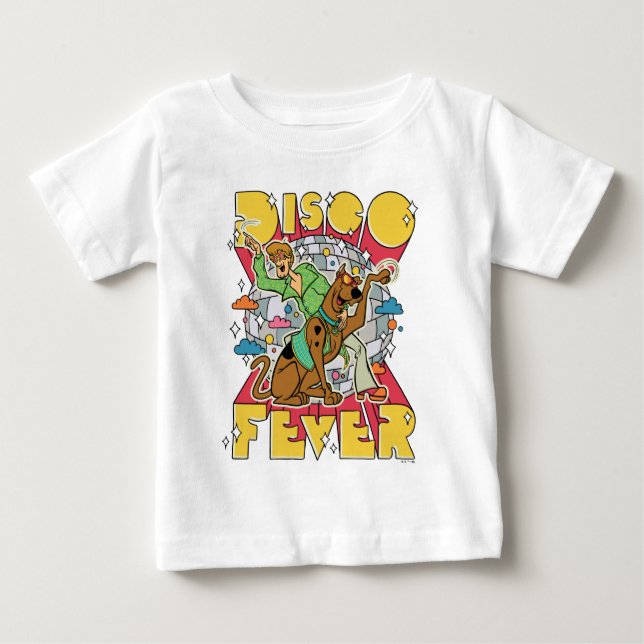 T-shirt Pour Bébé Fièvre de Disco avec Scooby et Shaggy (Devant)