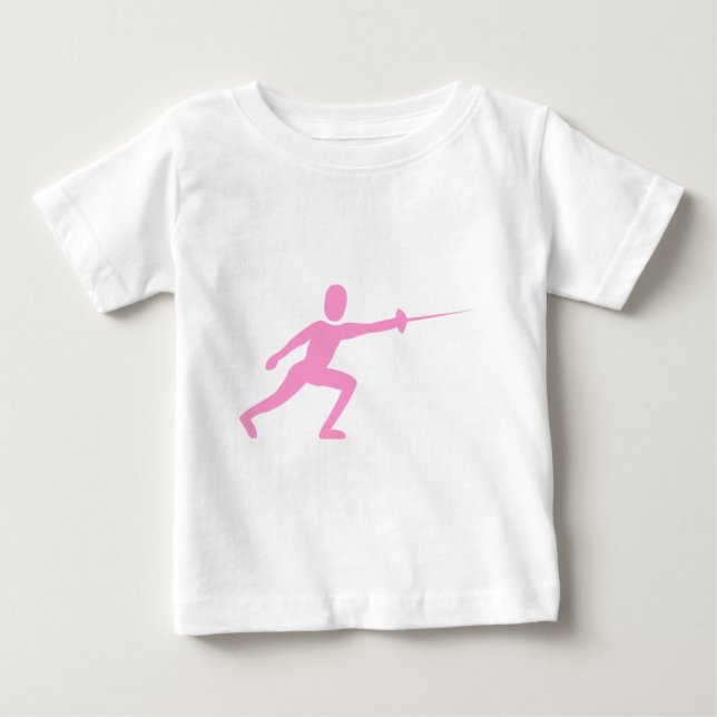 T-shirt Pour Bébé Figure de clôture rose (Devant)