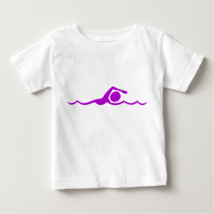 T-shirt Pour Bébé Figure de natation - violet