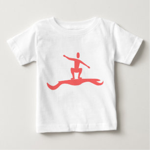 T-shirt Pour Bébé Figure de surf - rose tropicale