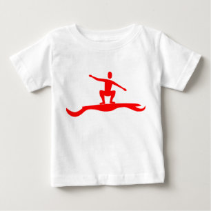 T-shirt Pour Bébé Figure de surf - Rouge
