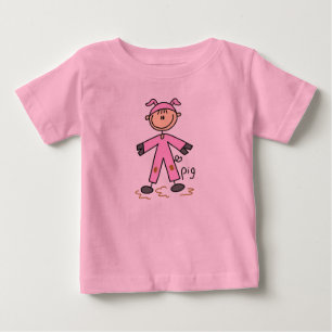 T-shirt Pour Bébé Figure en bâton dans une chemise de costume de coc