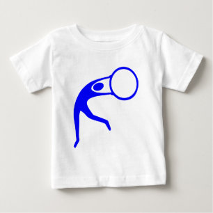 T-shirt Pour Bébé Figure rythmique de gymnastique - Bleu