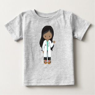 T-shirt Pour Bébé Fille Africaine Américaine, Docteur, Infirmière, S