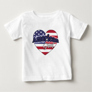 T-shirt Pour Bébé Fille américaine