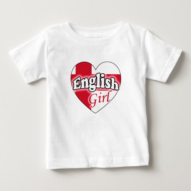 T-shirt Pour Bébé Fille anglaise (Devant)