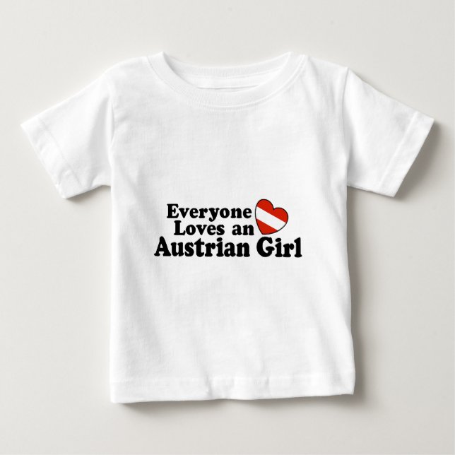 T-shirt Pour Bébé fille autrichienne (Devant)