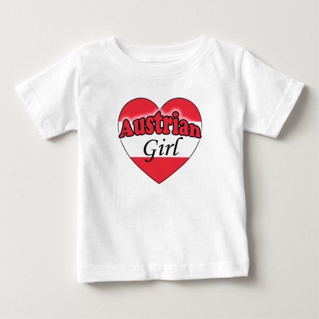 T-shirt Pour Bébé Fille autrichienne (Devant)