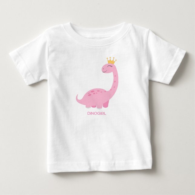 T-shirt Pour Bébé Fille aux dinosaures (Devant)