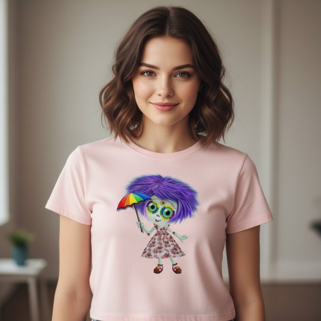 T-shirt Pour Bébé fille avec un parapluie (Créateur téléchargé)