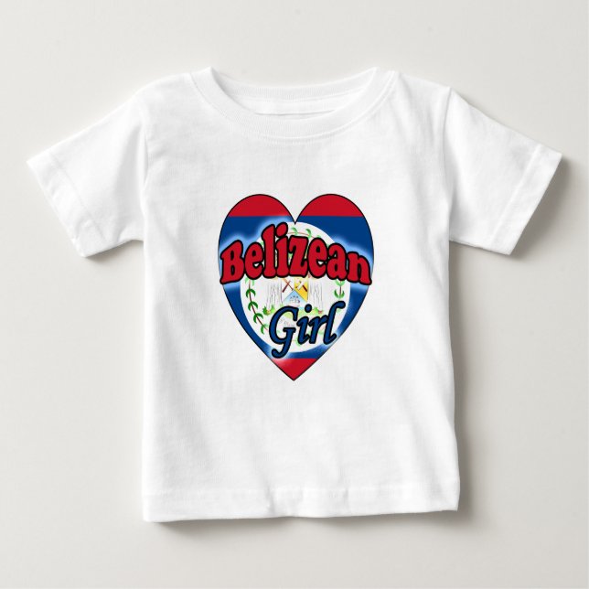 T-shirt Pour Bébé Fille bélizienne (Devant)