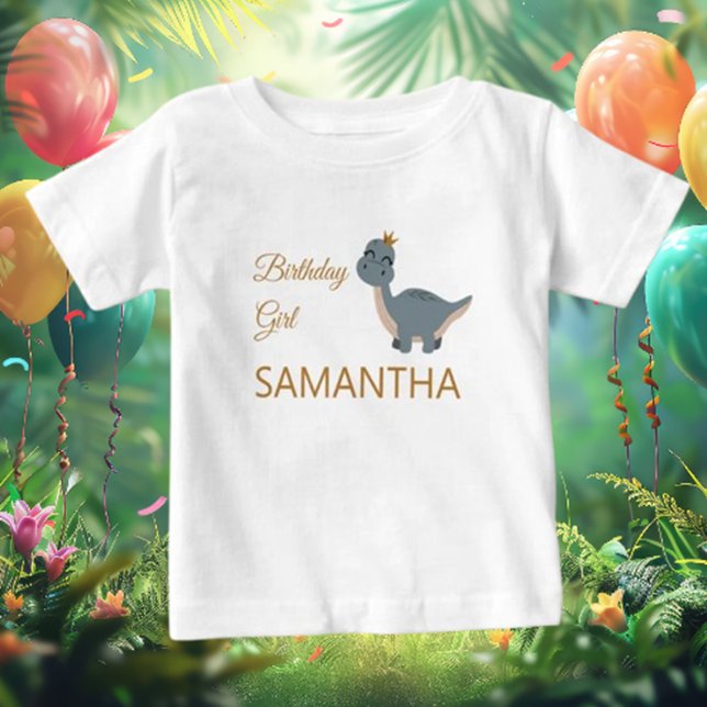T-shirt Pour Bébé FILLE Boho T rex Dinosaur (Dress your little one in this adorable GIRL Boho T-Rex Dinosaur Baby T-Shirt! )