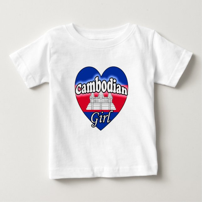 T-shirt Pour Bébé Fille cambodgienne (Devant)