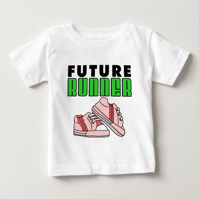 T-shirt Pour Bébé Fille Coureuse d'Avenir (Devant)