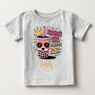 T-shirt Pour Bébé Fille d'anniversaire alimentée par une fête de thé