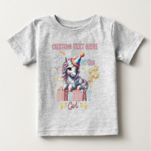 T-shirt Pour Bébé Fille d'anniversaire de cheval  Équestre Famille A