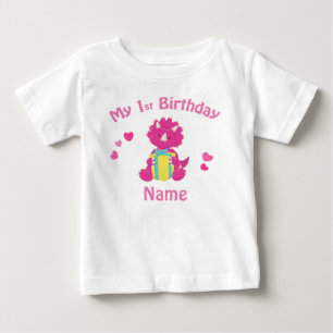 T-shirt Pour Bébé Fille d'anniversaire Dinosaure rose chemise person