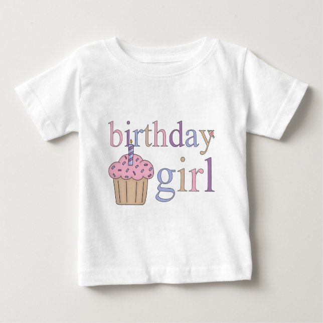 T-shirt Pour Bébé Fille d'anniversaire Manche courte (Devant)