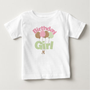 T-shirt Pour Bébé Fille D'Anniversaire Rose Et Vert