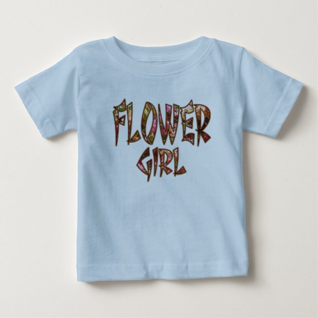 T-shirt Pour Bébé Fille de Fleurs Tee à Volants pour Tout-Petits Per (Devant)