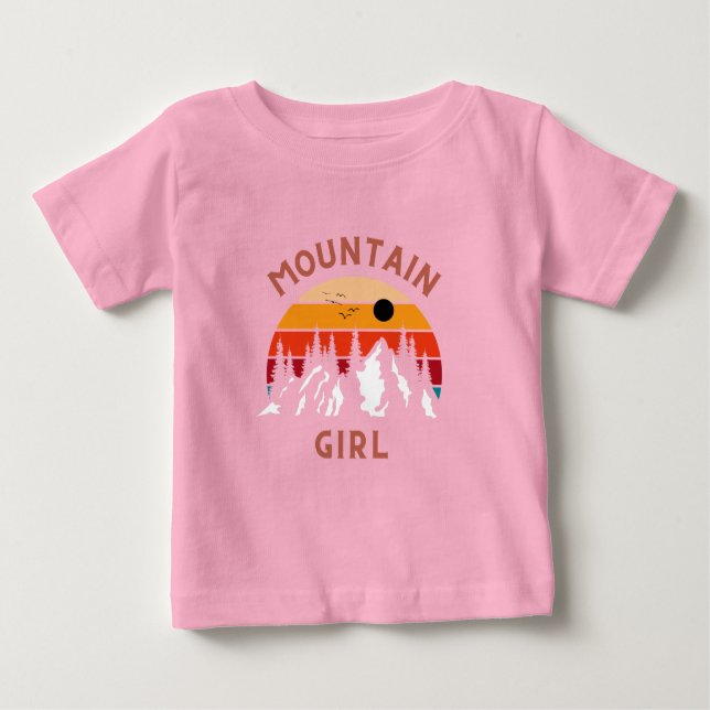 T-shirt Pour Bébé Fille de montagne (Devant)