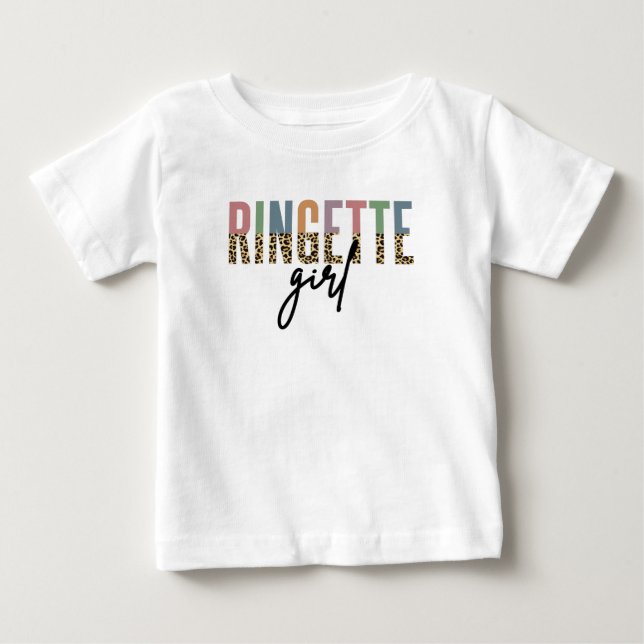 T-shirt Pour Bébé Fille de ringette impression guépard | Joueuse de  (Devant)
