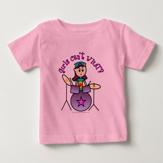 T-shirt Pour Bébé Fille de tambour léger (Devant)