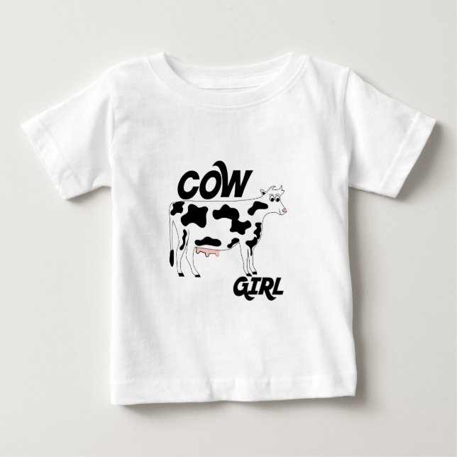 T-shirt Pour Bébé Fille de vache (Devant)