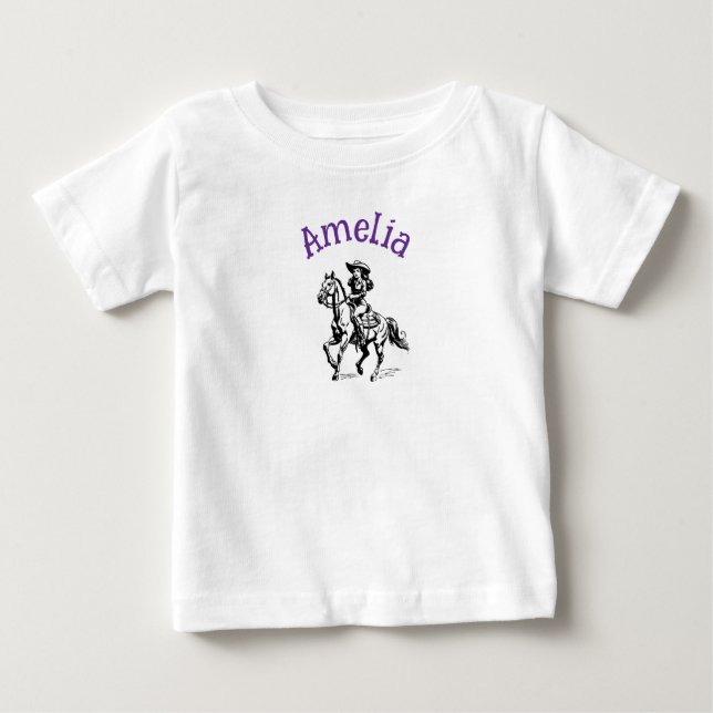 T-shirt Pour Bébé Fille de vache (Devant)