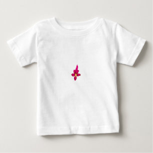 T-shirt Pour Bébé Fille Design, Or Léger, Rouge Purplish