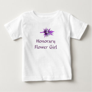 T-shirt Pour Bébé "Fille Fleur Honoraire" Bouquet Lily Violette (b)