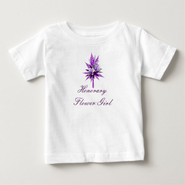 T-shirt Pour Bébé "Fille Fleur Honoraire" Purple Lily Bouquet (a) (Devant)
