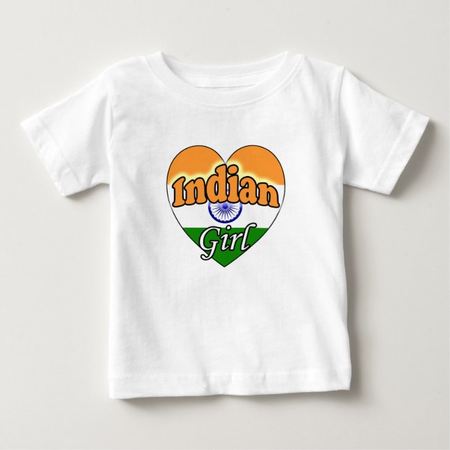 T-shirt Pour Bébé Fille indienne (Devant)