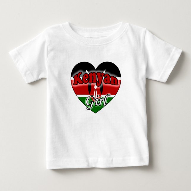T-shirt Pour Bébé Fille kenyane (Devant)