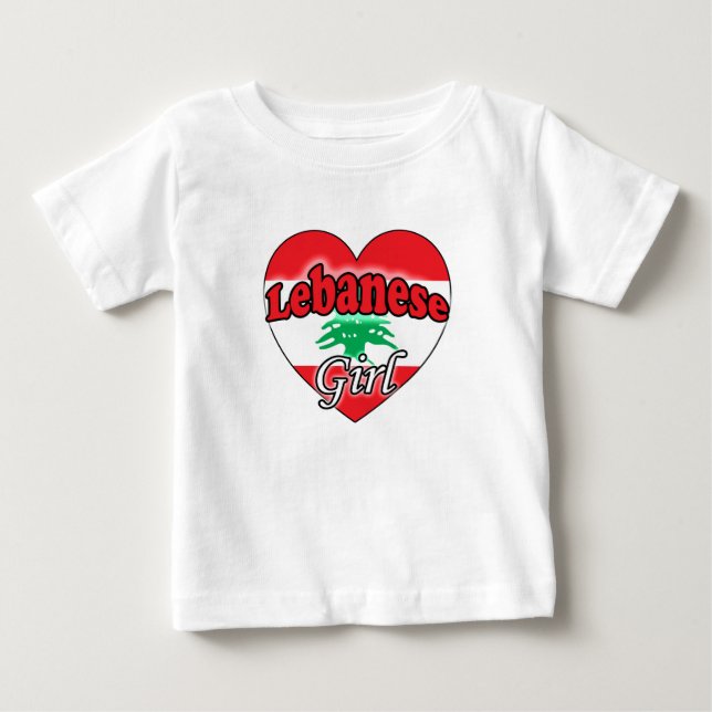T-shirt Pour Bébé Fille Libanaise (Devant)