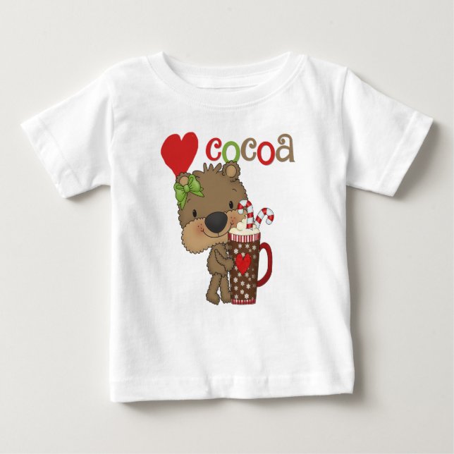 T-shirt Pour Bébé Fille Ours Cocaca Amour (Devant)
