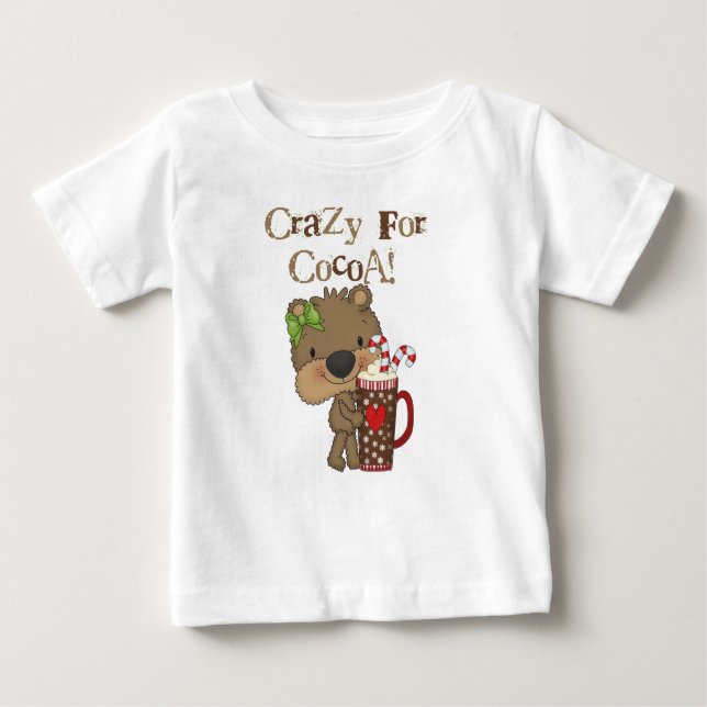 T-shirt Pour Bébé Fille Ours Fou Pour Coca (Devant)