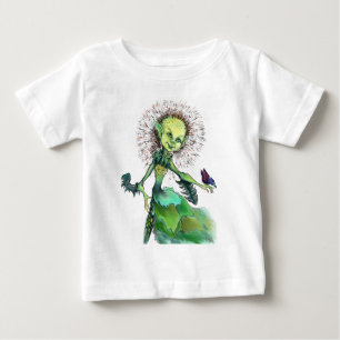 T-shirt Pour Bébé Fille Pissenlit et Bébé Papillon T-Shirt - Amusant