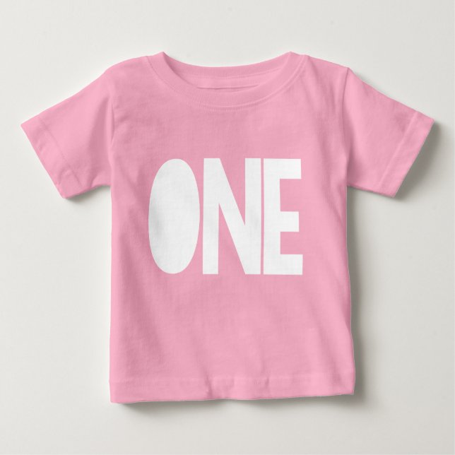 T-shirt Pour Bébé Fille Premier anniversaire Chemise 1er anniversair (Devant)