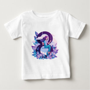 T-shirt Pour Bébé Fille rêveuse sur balançoire – Création fantaisist