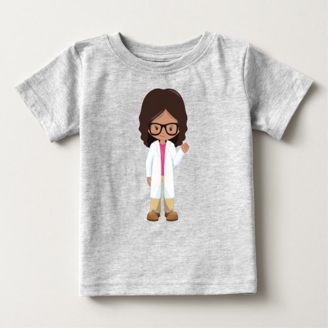 T-shirt Pour Bébé Fille scientifique, fille latina, jolie fille, sci (Devant)