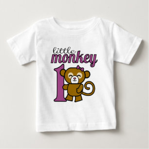 T-shirt Pour Bébé Fille singe est 1