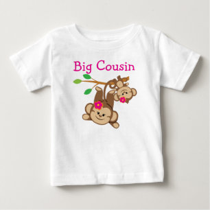 T-shirt Pour Bébé Fille singes Big Cousin