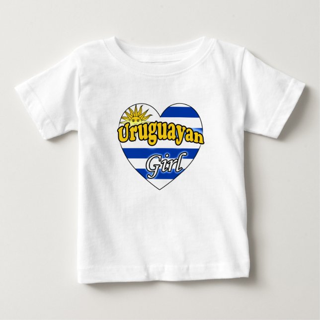 T-shirt Pour Bébé Fille uruguayenne (Devant)