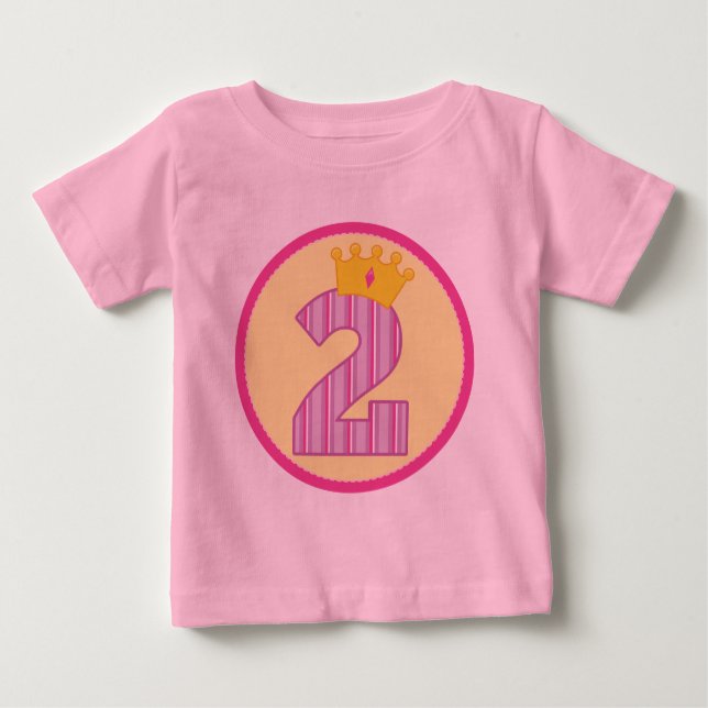 T-shirt Pour Bébé Filles 2e anniversaire (Devant)
