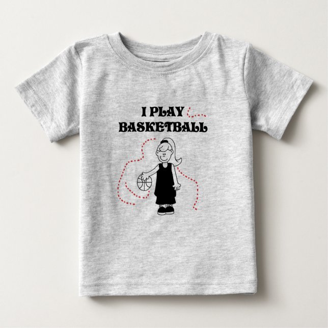 T-shirt Pour Bébé Filles Basketball (Devant)