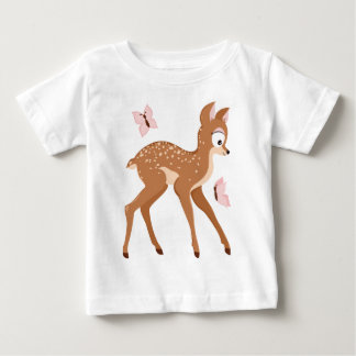 T-shirt Pour Bébé Filles de la série de forêts bébé cerf fille