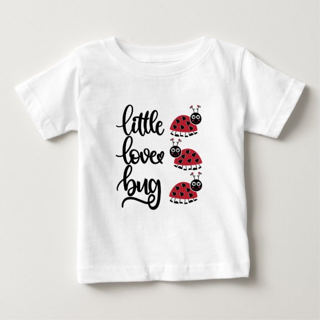 T-shirt Pour Bébé Filles de l'art du mot de petit amour mignon (Devant)