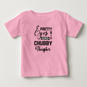 T-shirt Pour Bébé Filles drôles beaux yeux cuisses potelées