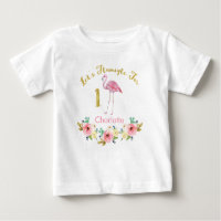 Filles Flamingle 1er Anniversaire Chemise